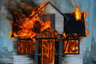 burnt house